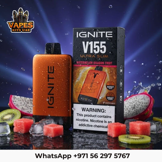 IGNITE V155 Disposable Vape  15,500 Puffs  Rechargeable  Dubai