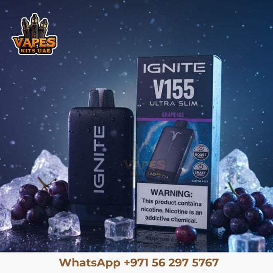 IGNITE V155 Disposable Vape  15,500 Puffs  Rechargeable  Dubai