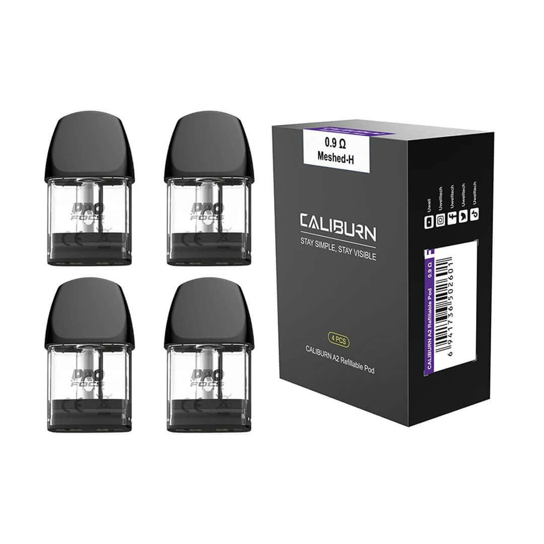 Uwell Caliburn A2 Refillable Pods 0.9Ω 4-Pack – Vape Dubai UAE