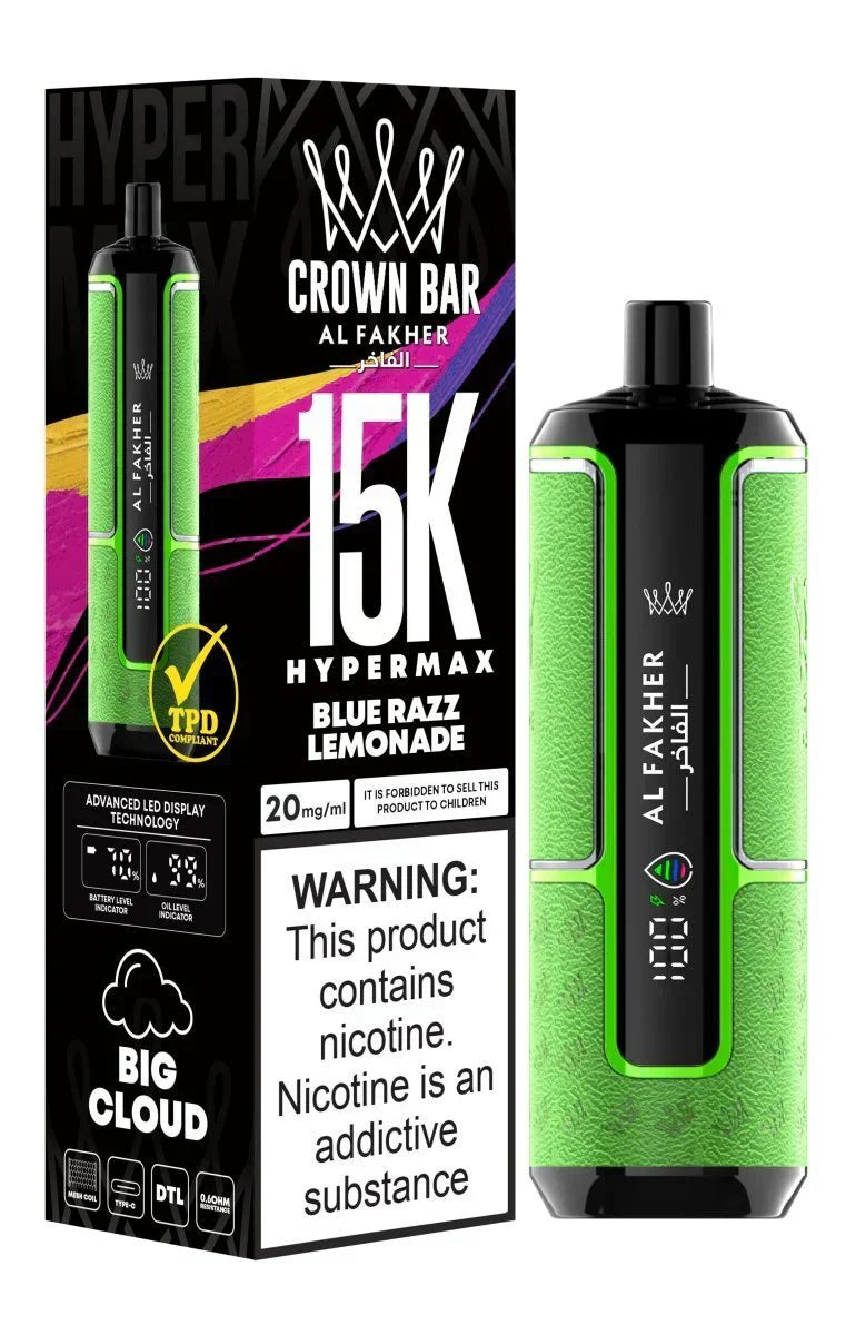 Al Fakher Crown Bar Hypermax 15000 Puffs Vape in Dubai UAE