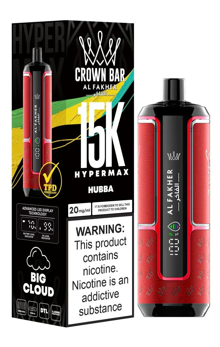 Al Fakher Crown Bar Hypermax 15000 Puffs Vape in Dubai UAE