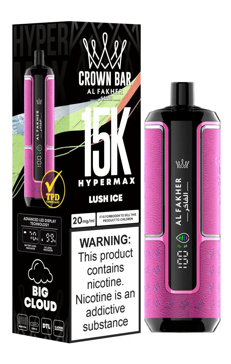 Al Fakher Crown Bar Hypermax 15000 Puffs Vape in Dubai UAE