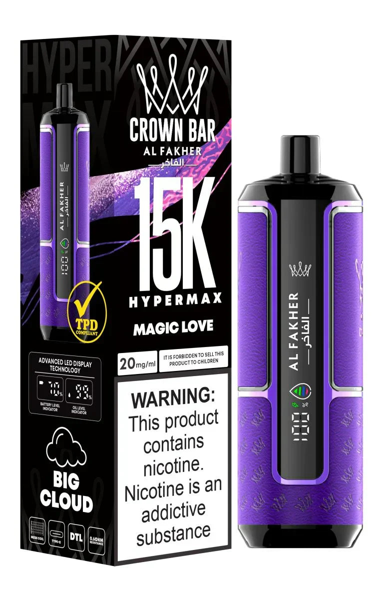 Al Fakher Crown Bar Hypermax 15000 Puffs Vape in Dubai UAE