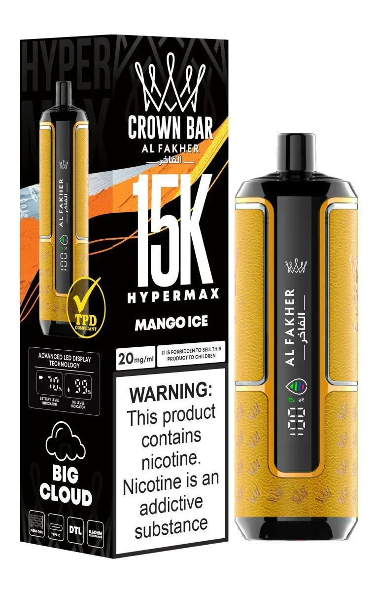 Al Fakher Crown Bar Hypermax 15000 Puffs Vape in Dubai UAE