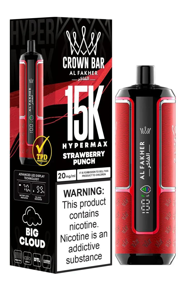 Al Fakher Crown Bar Hypermax 15000 Puffs Vape in Dubai UAE