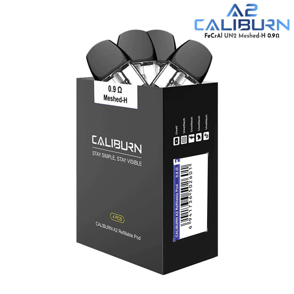 Uwell Caliburn A2 Refillable Pods 0.9Ω 4-Pack – Vape Dubai UAE
