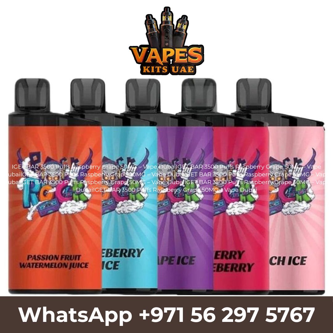 IGET BAR 3500 Puffs Raspberry Grape 50MG – Vape Dubai