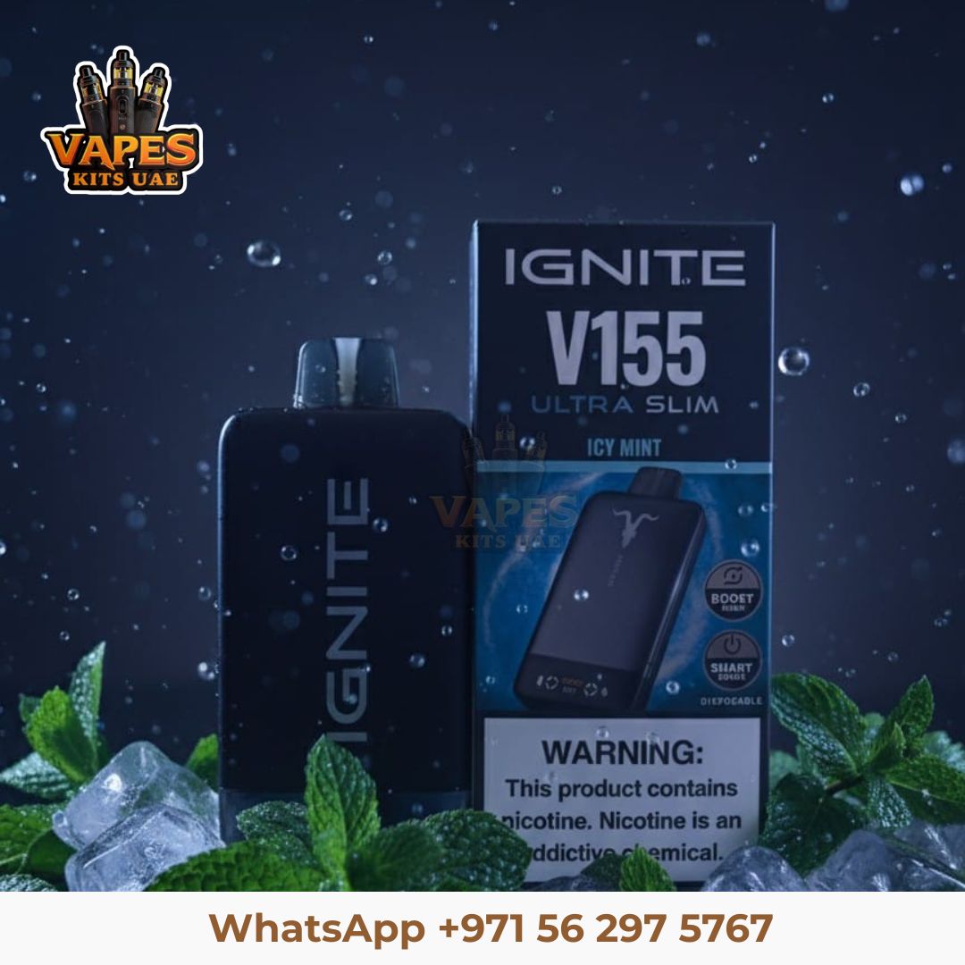 IGNITE V155 Disposable Vape  15,500 Puffs  Rechargeable  Dubai