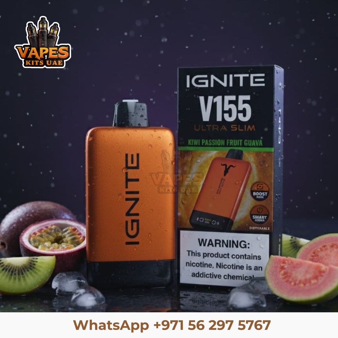 IGNITE V155 Disposable Vape  15,500 Puffs  Rechargeable  Dubai